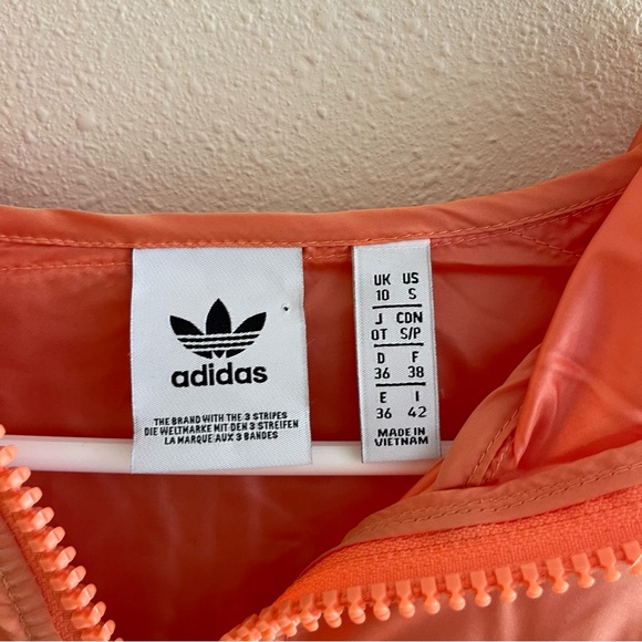 Adidas Orange Windbreaker”Fiarucci” Lightweight Hooded Jacket - Picture 12 of 13